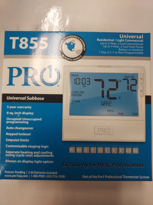 PRO1 THERMOSTAT T855