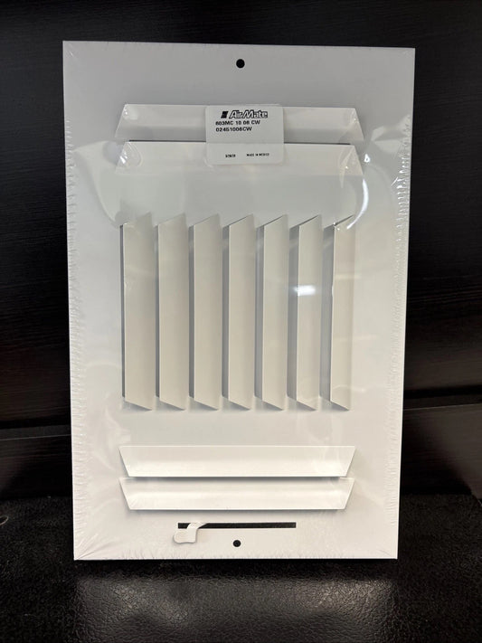 AirMate 8”x 4” 3-way Curved Blade Register/Supply Grill or Vent Cover